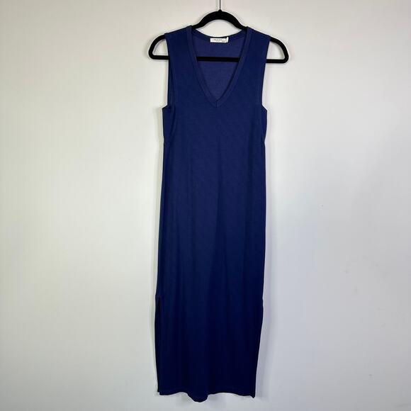 Rag & Bone Navy Blue Phoenix Vee midi Dress Women’s XXS - Picture 2 of 9